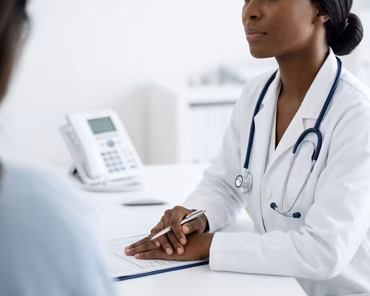 Parking: A doctor and patient during a consultation Doctor and patient consultation for Parking - Quiet Time Slots At Hendon: Private Microsuction Ear Wax Removal In North West...